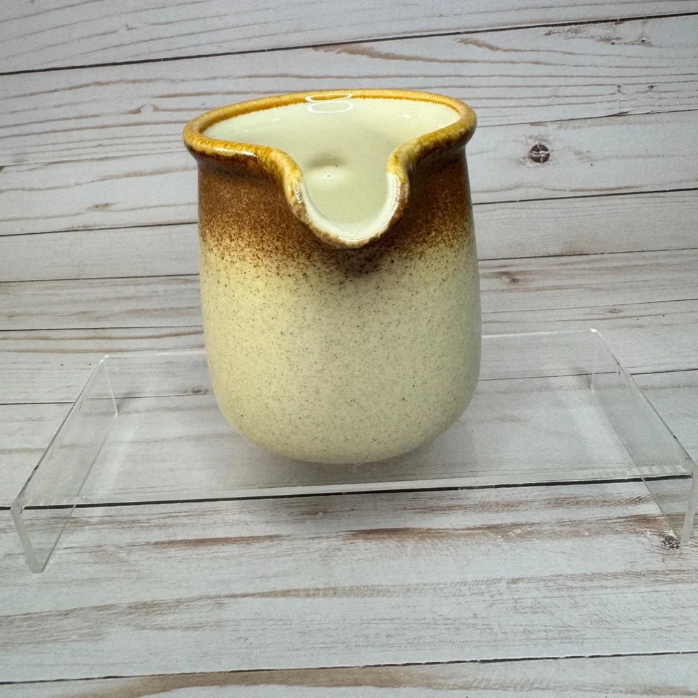 Mikasa Stylekraft C0900 Creamer Pitcher Brown Cream Speckled‎ Japan Vintage